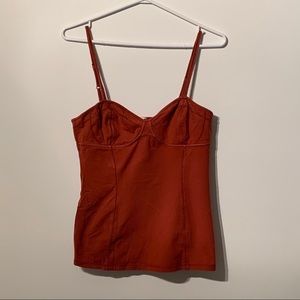 Talula Deep Orange Red brow Tank Top